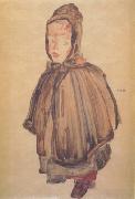 Girl with Hood (mk12), Egon Schiele
